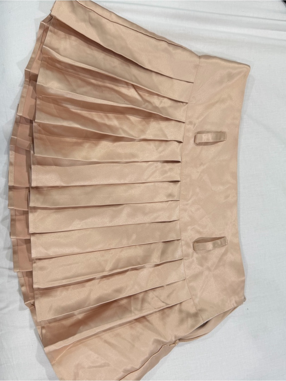 Baby Phat Pleated Mini Skirt in Nude Pink